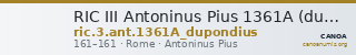 RIC III Antoninus Pius 1361A (dupondius) — CANOA