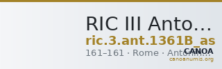 RIC III Antoninus Pius 1361B (as) — CANOA