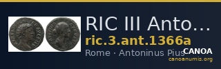 RIC III Antoninus Pius 1366a — CANOA