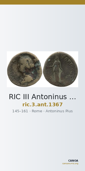 RIC III Antoninus Pius 1367 — CANOA