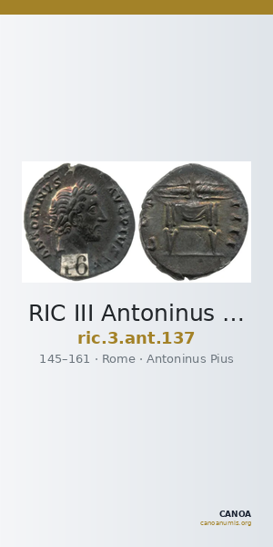 RIC III Antoninus Pius 137 — CANOA