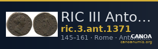 RIC III Antoninus Pius 1371 — CANOA