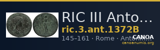 RIC III Antoninus Pius 1372B — CANOA