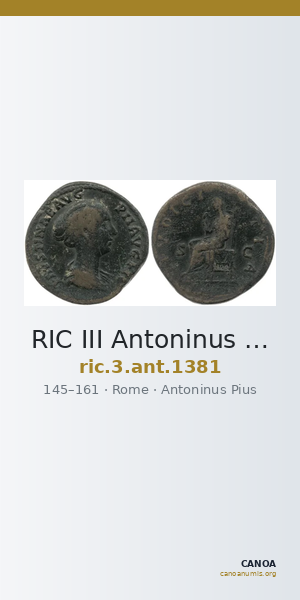 RIC III Antoninus Pius 1381 — CANOA