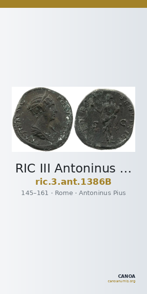 RIC III Antoninus Pius 1386B — CANOA