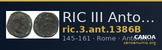 RIC III Antoninus Pius 1386B — CANOA