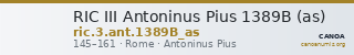 RIC III Antoninus Pius 1389B (as) — CANOA