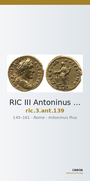 RIC III Antoninus Pius 139 — CANOA