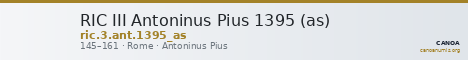 RIC III Antoninus Pius 1395 (as) — CANOA