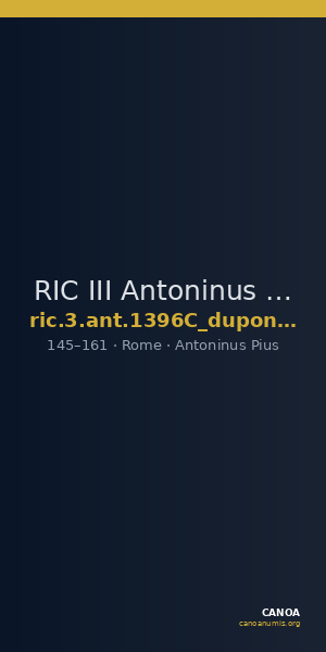 RIC III Antoninus Pius 1396C (dupondius) — CANOA