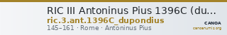 RIC III Antoninus Pius 1396C (dupondius) — CANOA