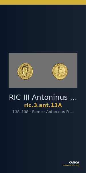 RIC III Antoninus Pius 13A — CANOA