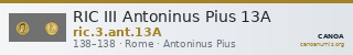 RIC III Antoninus Pius 13A — CANOA