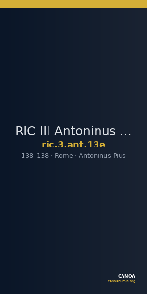 RIC III Antoninus Pius 13e — CANOA