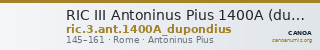 RIC III Antoninus Pius 1400A (dupondius) — CANOA