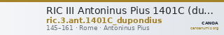 RIC III Antoninus Pius 1401C (dupondius) — CANOA