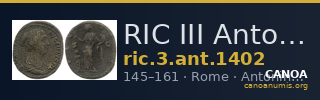 RIC III Antoninus Pius 1402 — CANOA