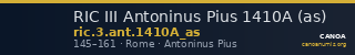 RIC III Antoninus Pius 1410A (as) — CANOA