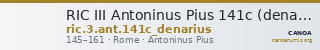 RIC III Antoninus Pius 141c (denarius) — CANOA