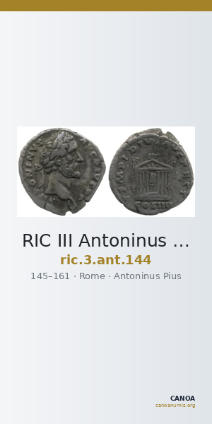 RIC III Antoninus Pius 144 — CANOA