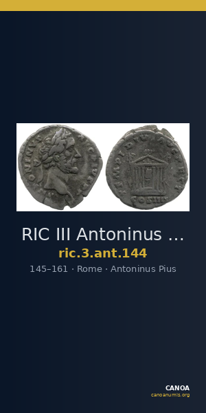 RIC III Antoninus Pius 144 — CANOA