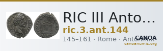 RIC III Antoninus Pius 144 — CANOA