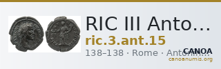 RIC III Antoninus Pius 15 — CANOA