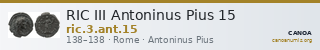 RIC III Antoninus Pius 15 — CANOA
