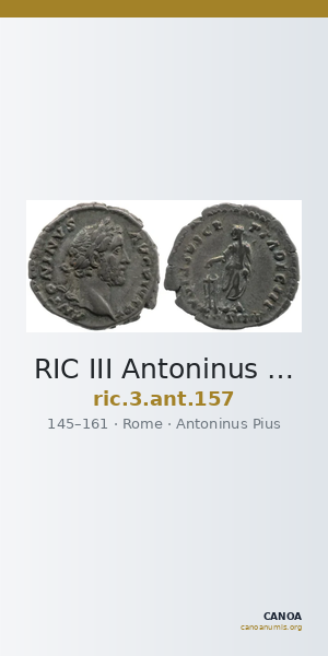 RIC III Antoninus Pius 157 — CANOA