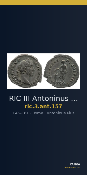 RIC III Antoninus Pius 157 — CANOA
