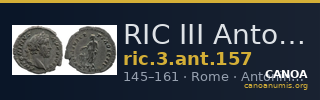RIC III Antoninus Pius 157 — CANOA