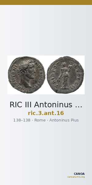 RIC III Antoninus Pius 16 — CANOA