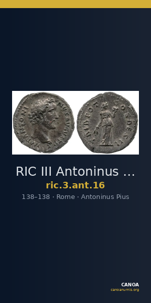 RIC III Antoninus Pius 16 — CANOA