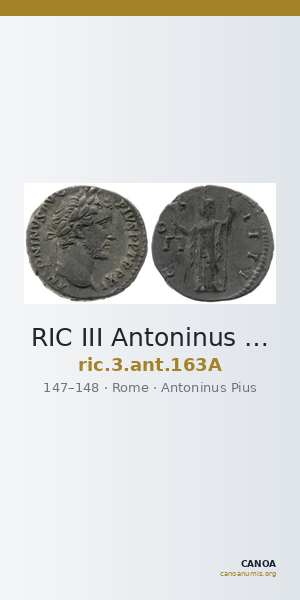 RIC III Antoninus Pius 163A — CANOA