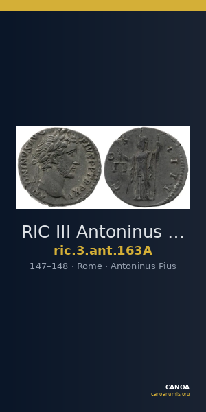RIC III Antoninus Pius 163A — CANOA