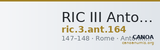 RIC III Antoninus Pius 164 — CANOA