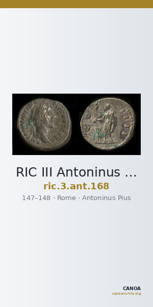 RIC III Antoninus Pius 168 — CANOA