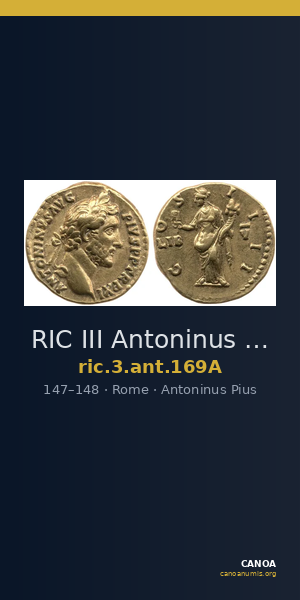 RIC III Antoninus Pius 169A — CANOA