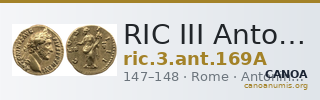RIC III Antoninus Pius 169A — CANOA