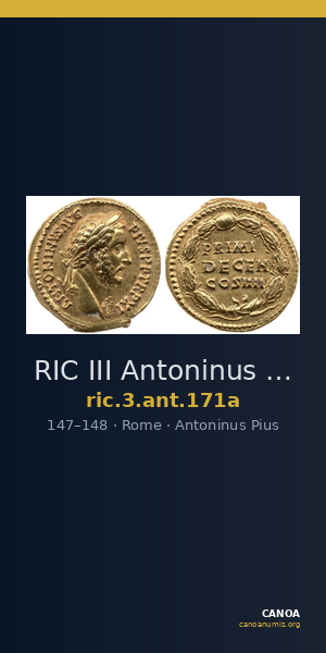 RIC III Antoninus Pius 171a — CANOA