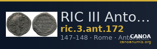 RIC III Antoninus Pius 172 — CANOA