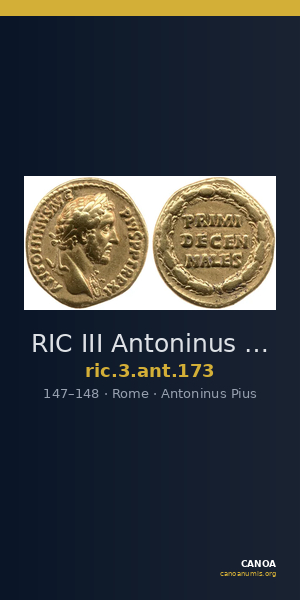 RIC III Antoninus Pius 173 — CANOA