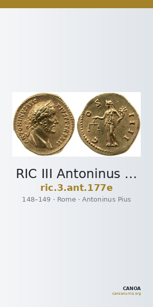 RIC III Antoninus Pius 177e — CANOA