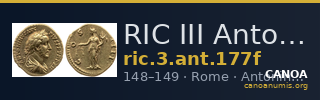 RIC III Antoninus Pius 177f — CANOA