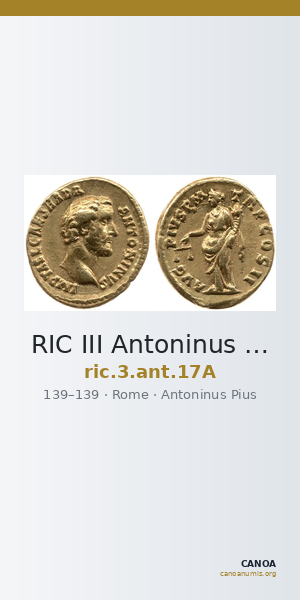 RIC III Antoninus Pius 17A — CANOA