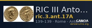 RIC III Antoninus Pius 17A — CANOA