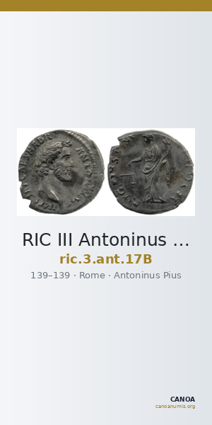 RIC III Antoninus Pius 17B — CANOA