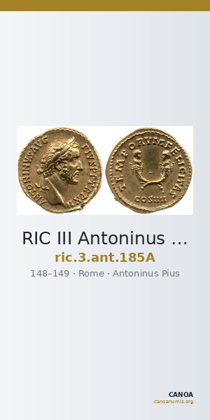 RIC III Antoninus Pius 185A — CANOA
