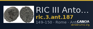 RIC III Antoninus Pius 187 — CANOA