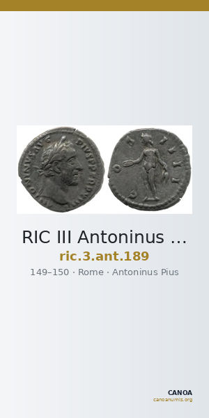 RIC III Antoninus Pius 189 — CANOA